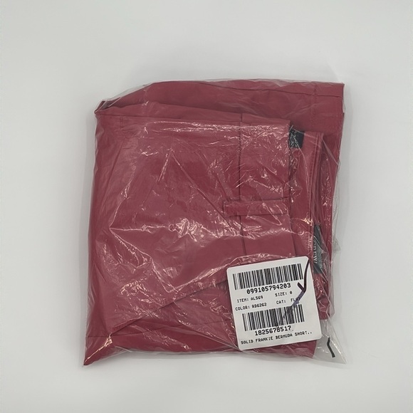 J. Crew Factory 9" Frankie bermuda chino short in dusty red size 0 NWT AL569 - Picture 13 of 14